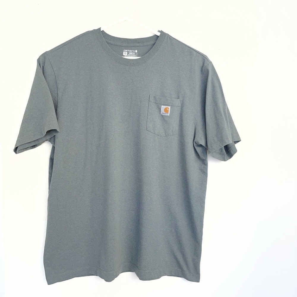 Carhartt T-shirt Mens 2XL Tall Teal Loose Fit  Pocket Workwear comfoy‎ K87-354